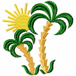 Flowers And Tree Embroidery Design 12